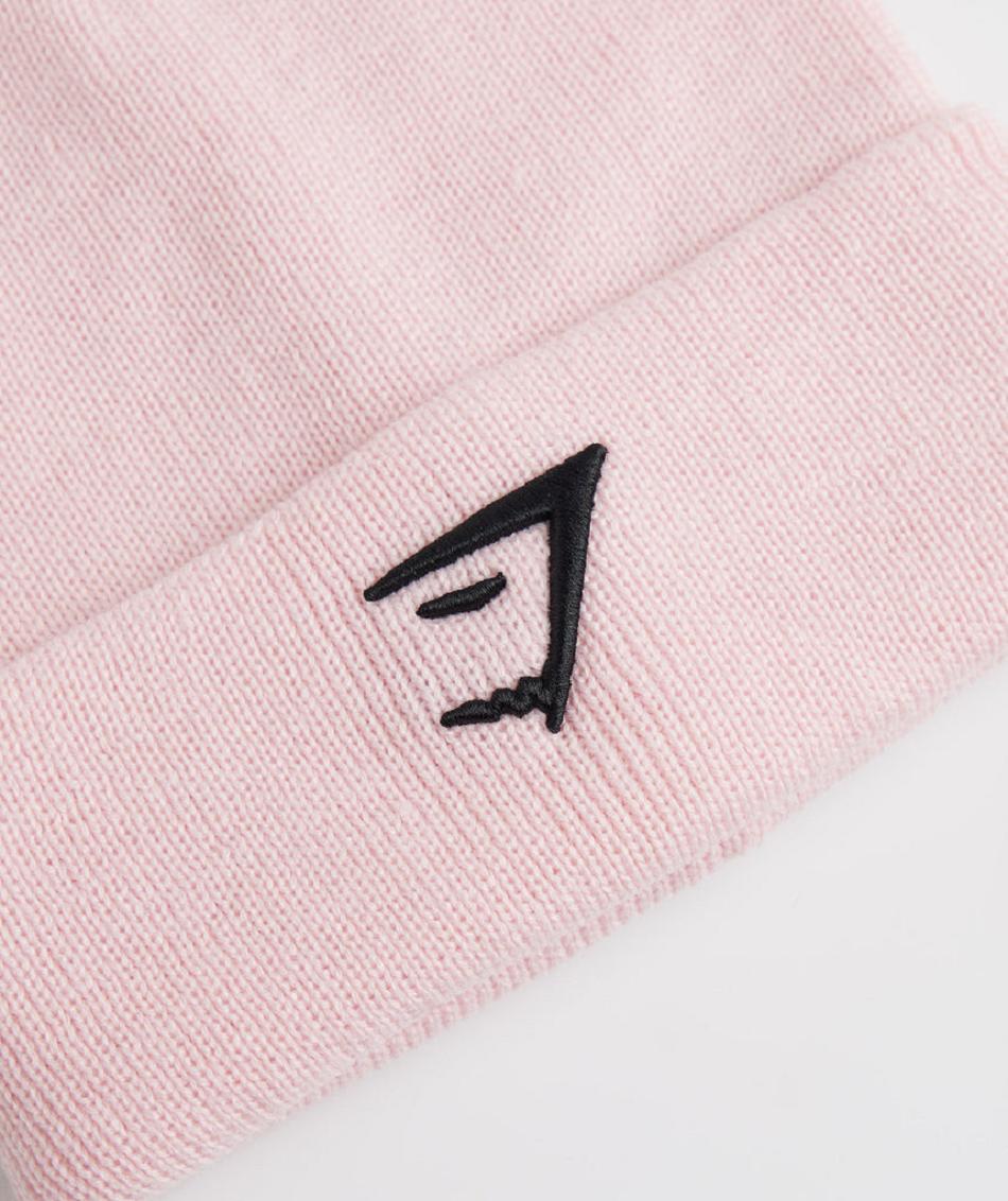 Czapki Akcesoria Gymshark Sharkhead Beanie Różowe | PL 4210SGL